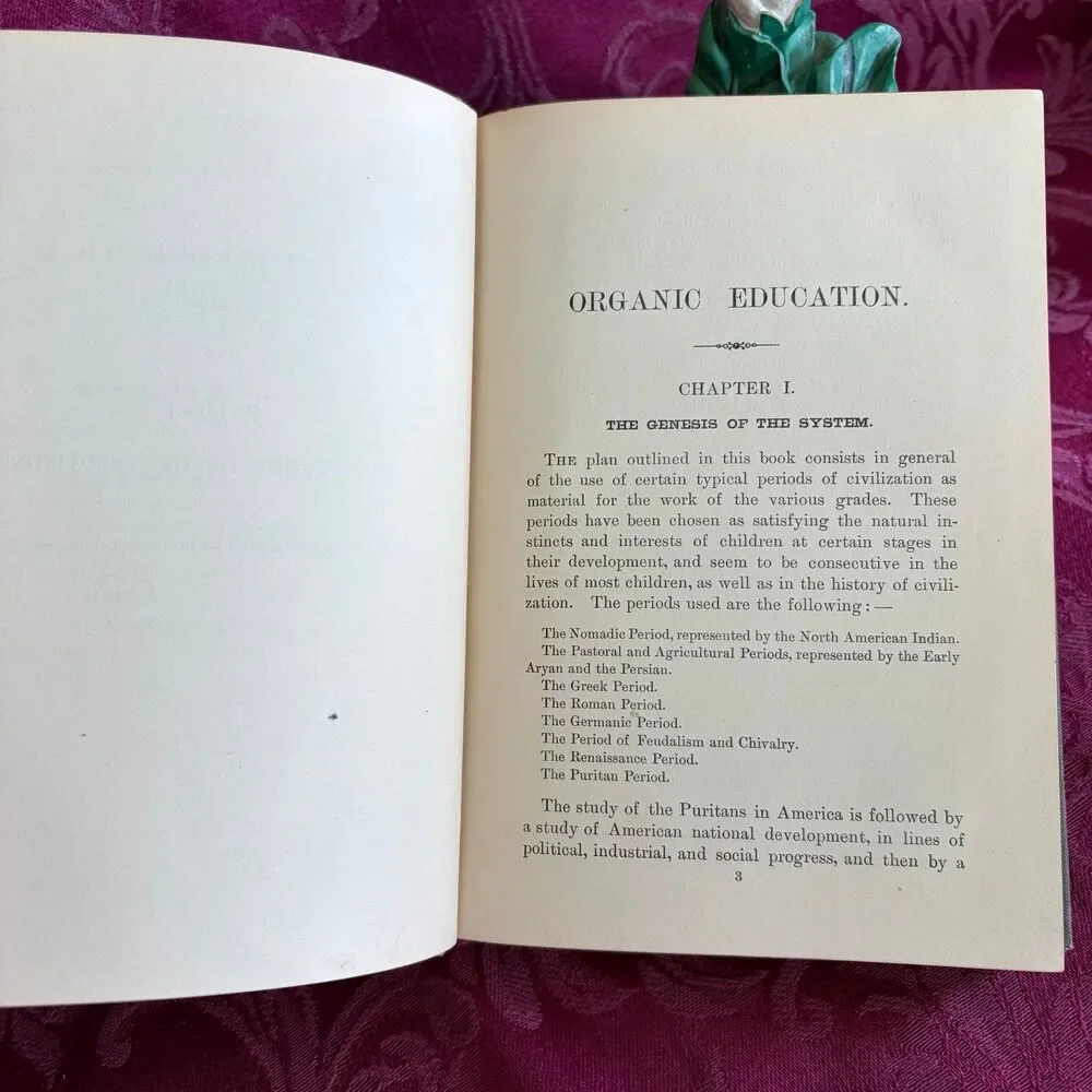 1899 Organic Education by Harriet M. Scott, Antique School Book, D. C. Heath